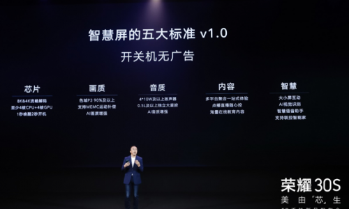 荣耀总裁赵明谈智慧屏五大标准：给消费者更好的产品和标准